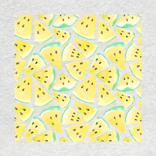 Yellow watermelon slices pattern by katerinamk